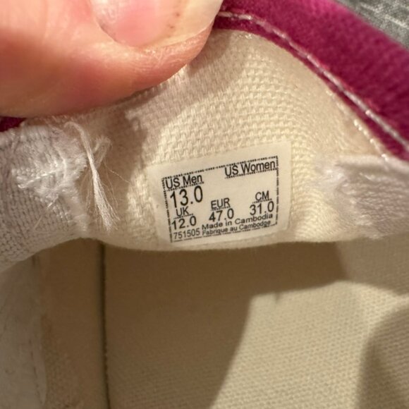 Vans Checkerboard Classic Slip-On Men Size 13 Fuscia Red Purple NWOT - Picture 6 of 9